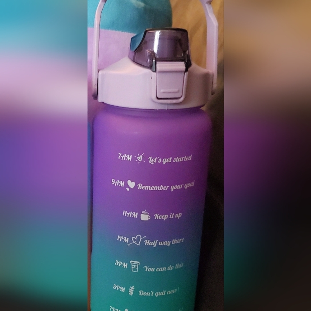 42 Oz.Purple and Blue Motivational Water Bottle